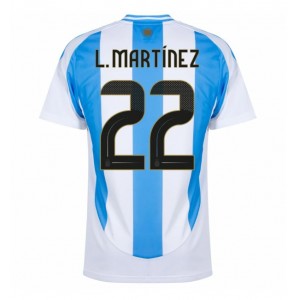 Fotbalové Dres Argentina Lautaro Martinez #22 Domácí Oblečení Copa America 2024 Krátký Rukáv